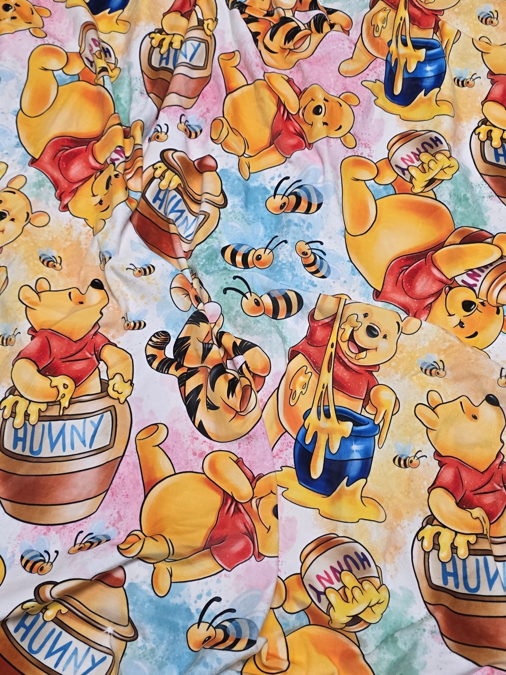 Winnie the Pooh 60x72 Throw Blanket - Yellow & Red Character Print